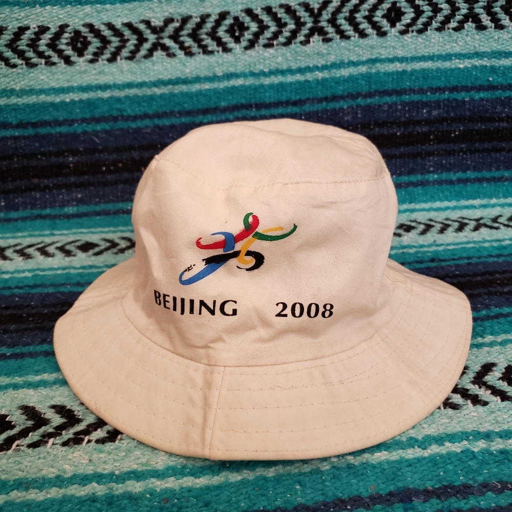 2008 Bejing Olympics White Bucket Hat